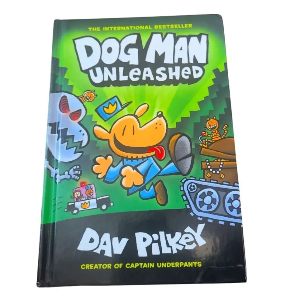 3/$20 DOGMAN UNLEASHED by Dav Pilkey‎ Hardbound NWT
